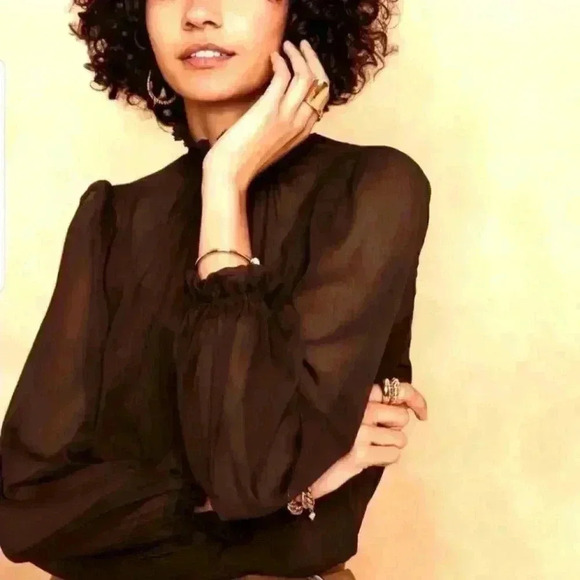 Banana Republic Smocked Neck Top - Picture 1 of 11